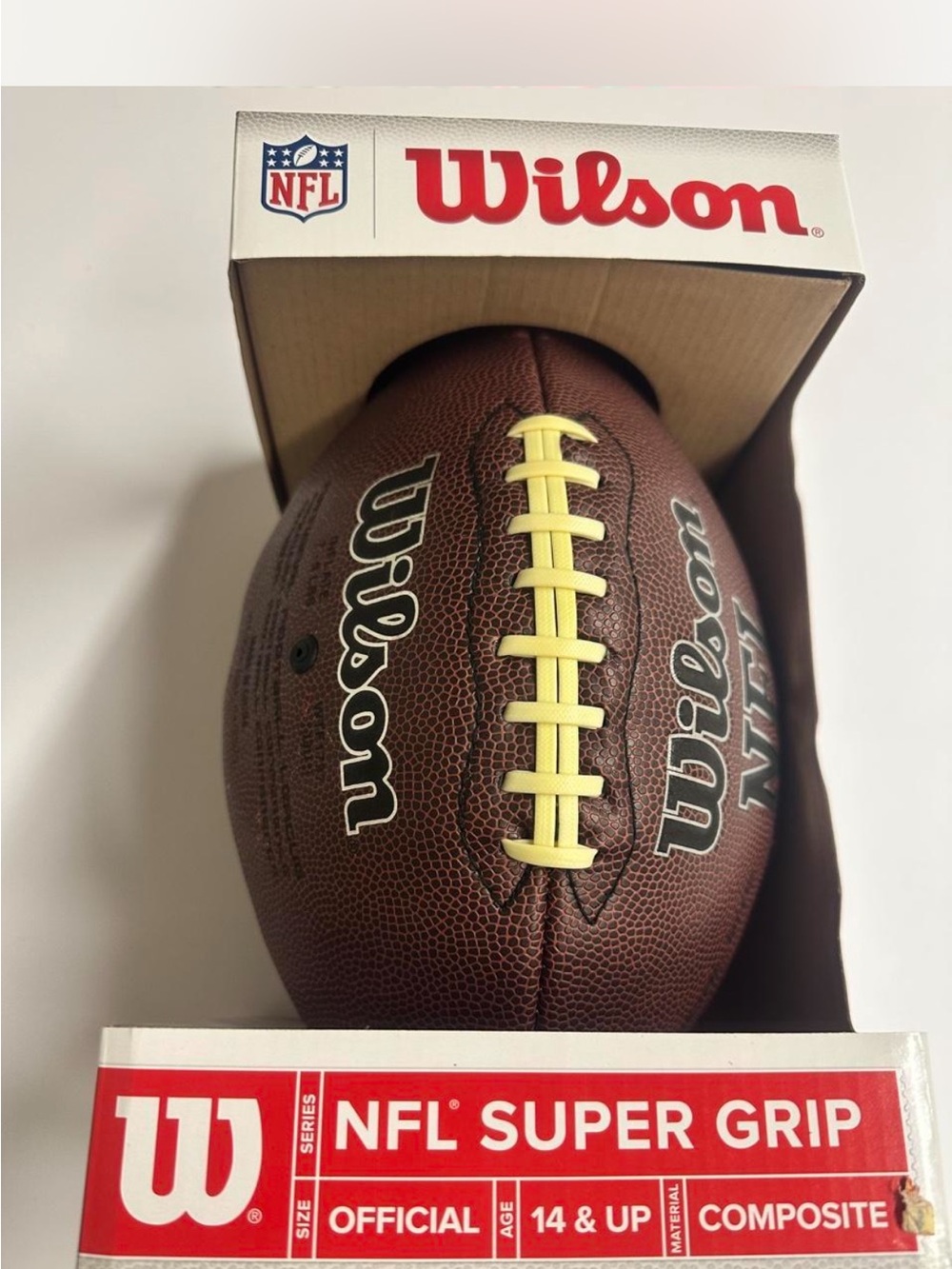 Wilson Brown Football with Yellow Laces